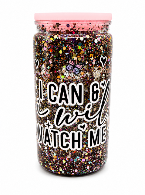 16oz Acrylic Snow Globe Tumbler
