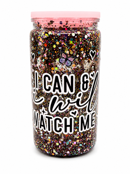 16oz Acrylic Snow Globe Tumbler