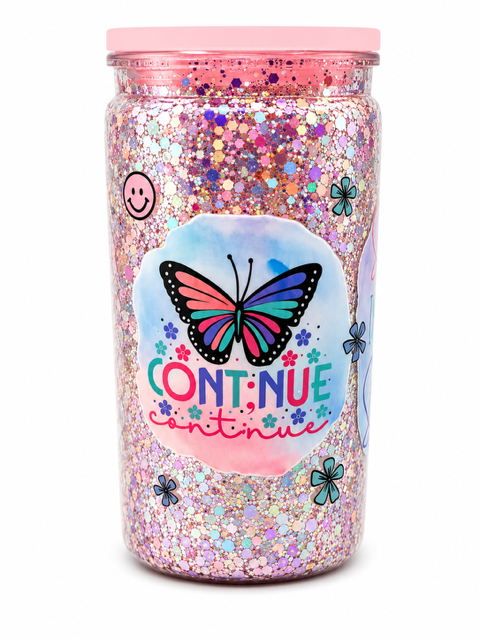 16oz Acrylic Snow Globe Tumbler