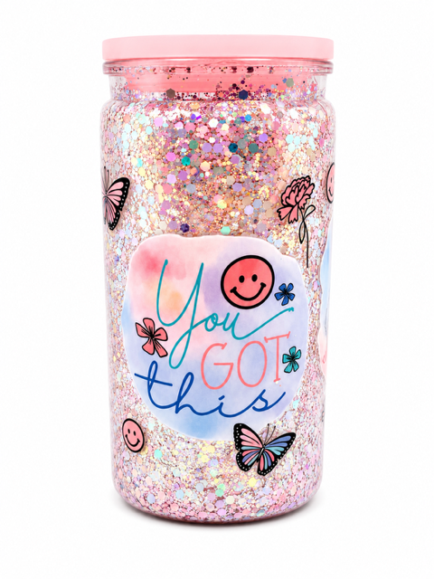 16oz Acrylic Snow Globe Tumbler