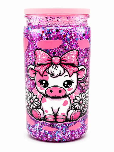 16oz Acrylic Snow Globe Tumbler