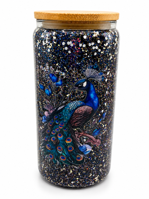 20oz Glass Snow Globe Tumbler